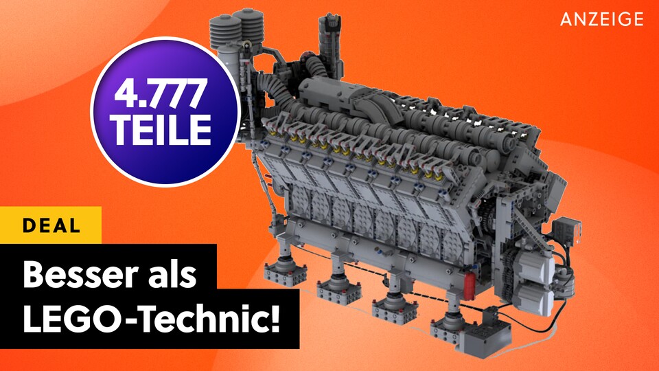 V16-Motor aus LEGO - mit diesem MOC wird gezeigt, was mit LEGO Technic alles möglich ist.