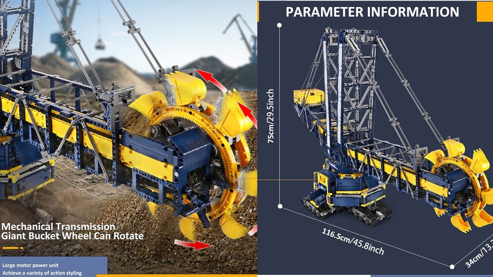Über einen Meter lang, motorisiert und ferngesteuert: Was Mould King hier abliefert, lehrt LEGO Technic das Fürchten. Insbesondere beim Preis.