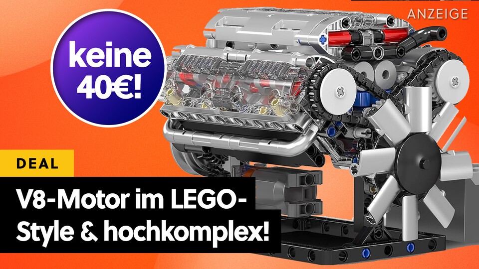 Ein V8-Motor von der besten LEGO Technic-Alternative Mould King ist bei Amazon gerade sagenhaft günstig!