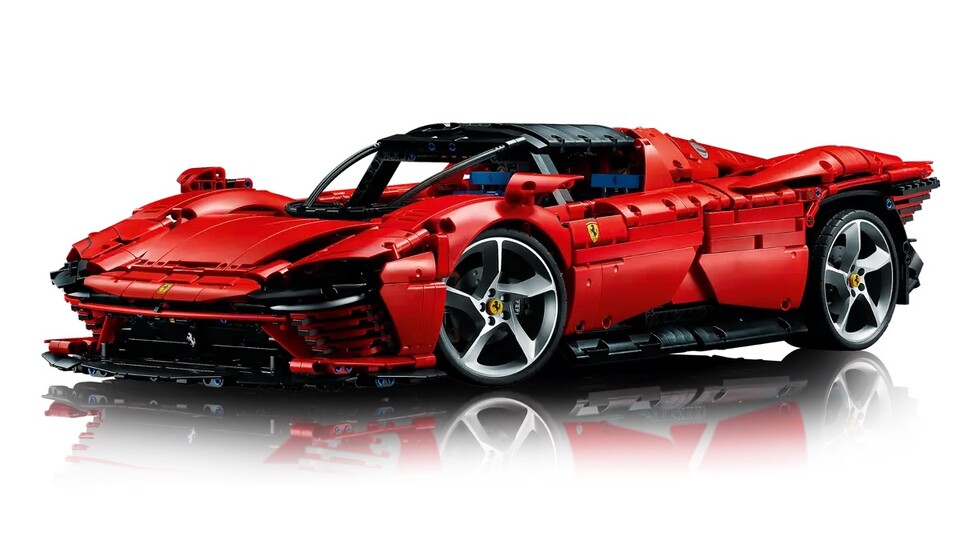 Beim Lego Technic Ferrari Daytona SP3 kann man sogar das Dach abnehmen. (Quelle: Lego)