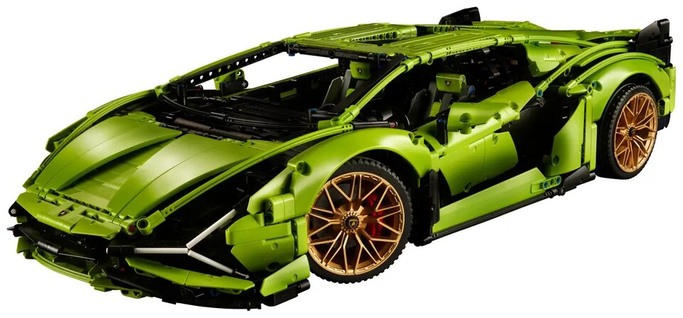 Der Lego Technic Lamborghini Sián FKP 37 hat natürlich die beliebten Flügeltüren. (Quelle: Lego)
