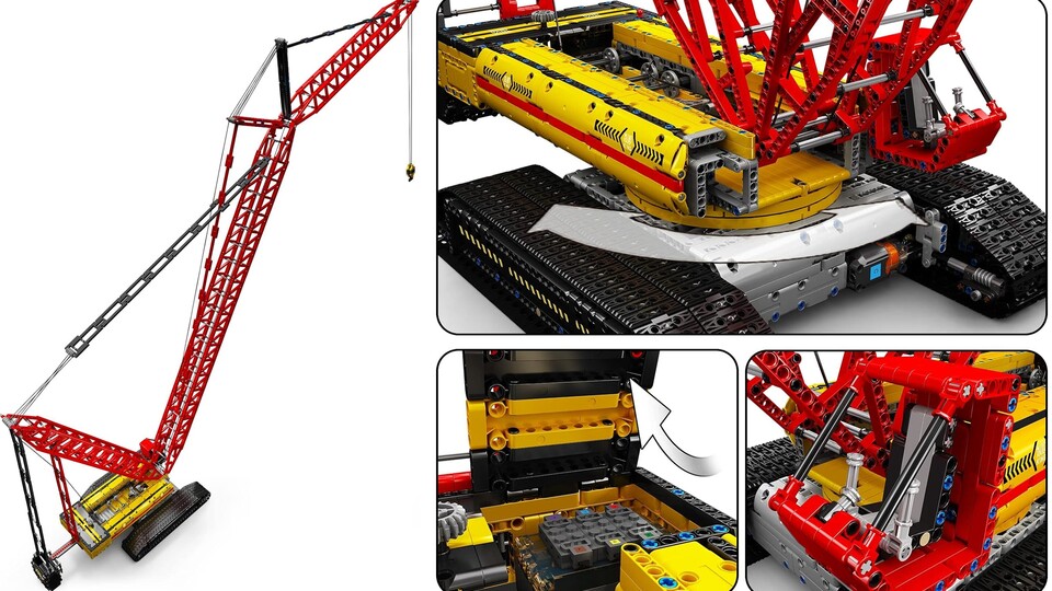 Der Liebherr Raupen-Kran von Mould King ist sogar mit LEGO Technic kompatibel - und die Klemmbausteine halten extrem gut!