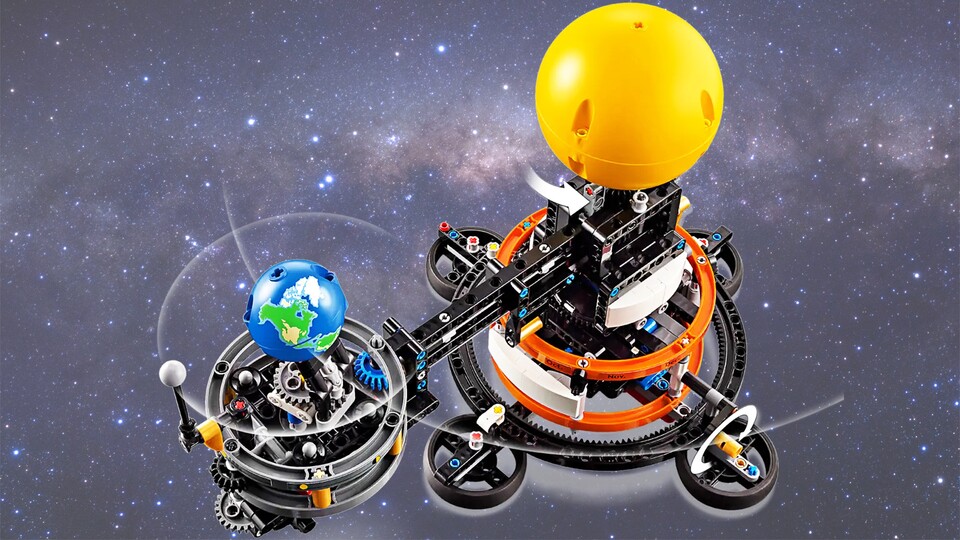 Die Bewegungen der Himmelskörper sind mit Worten nicht einfach zu erklären. So ein Modell hilft sehr gut beim Veranschaulichen.