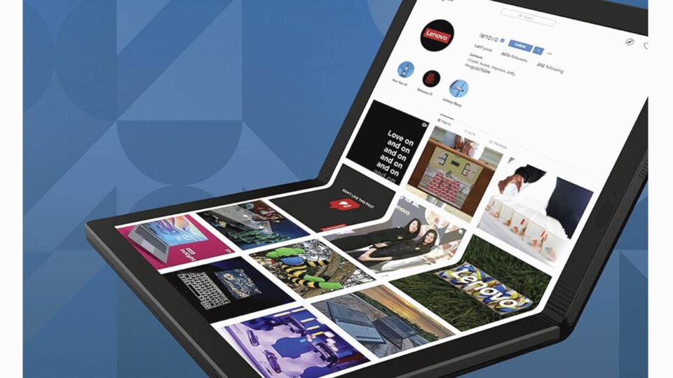 Lenovos faltbares ThinkPad soll im Jahr 2020 auf den Markt kommen. (Bild: Lenovo)