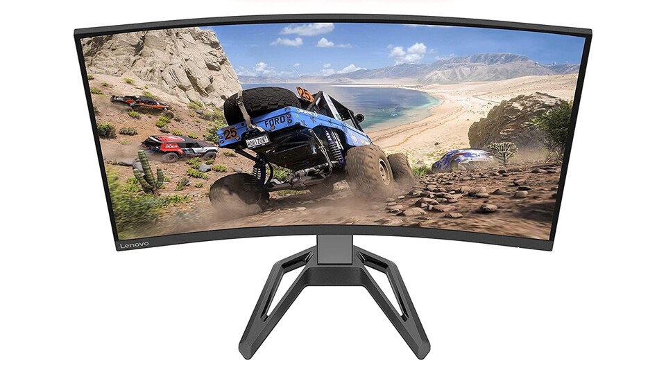 Immersion pur: Mit seiner 1500R-Wölbung saugt euch der Lenovo G32qc-30 förmlich in Forza Horizon und Co. ein!