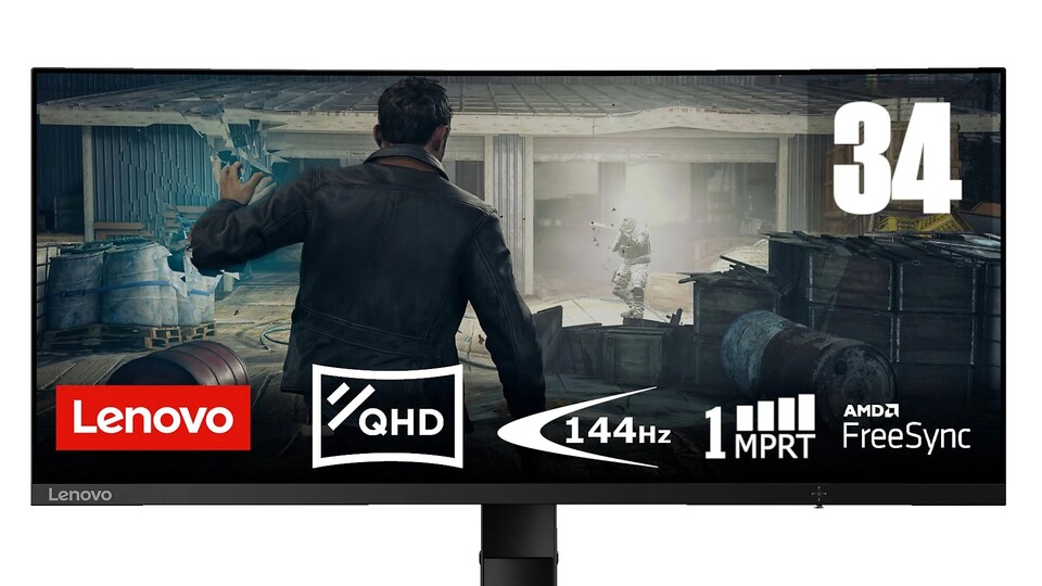 144Hz, 34 Zoll, WQHD, 1ms Reaktionszeit und AMD-Freesync: Hier ist viel geboten!