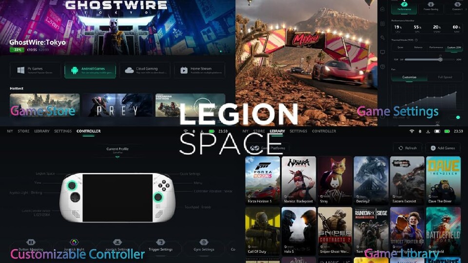 Per Legion habt ihr schnellen Zugriff auf alle Spieleplattformen, eure lokal installierten Games und könnt sogar direkt Games kaufen!