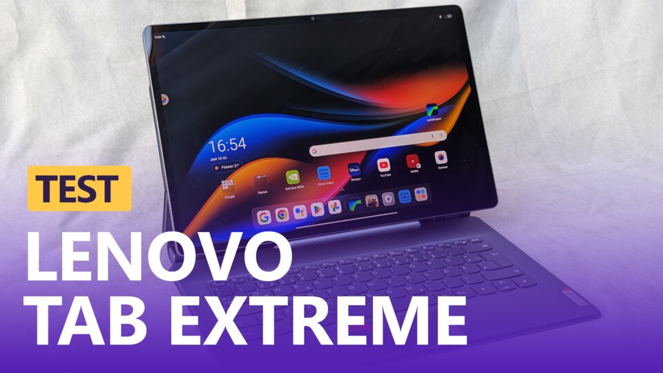 Das Lenovo Tab Extreme im Komplettpaket inklusive Stylus und Tastaturdock sieht schon beeindruckend aus