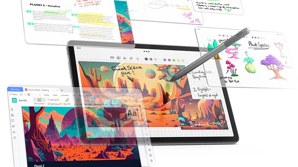 Mein Highlight beim Tab M11 von Lenovo ist der beigelegte Stift. Nicht nur mahlen, sondern auch Anmerkungen in Dokumenten sind somit weitaus einfacher.
