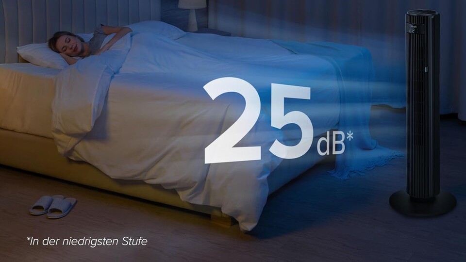 Mit nur 25 Dezibel in der niedrigsten Stufe reißt euch der Levoit Classic Pro garantiert nicht aus eurem wohlverdienten Schlummer.