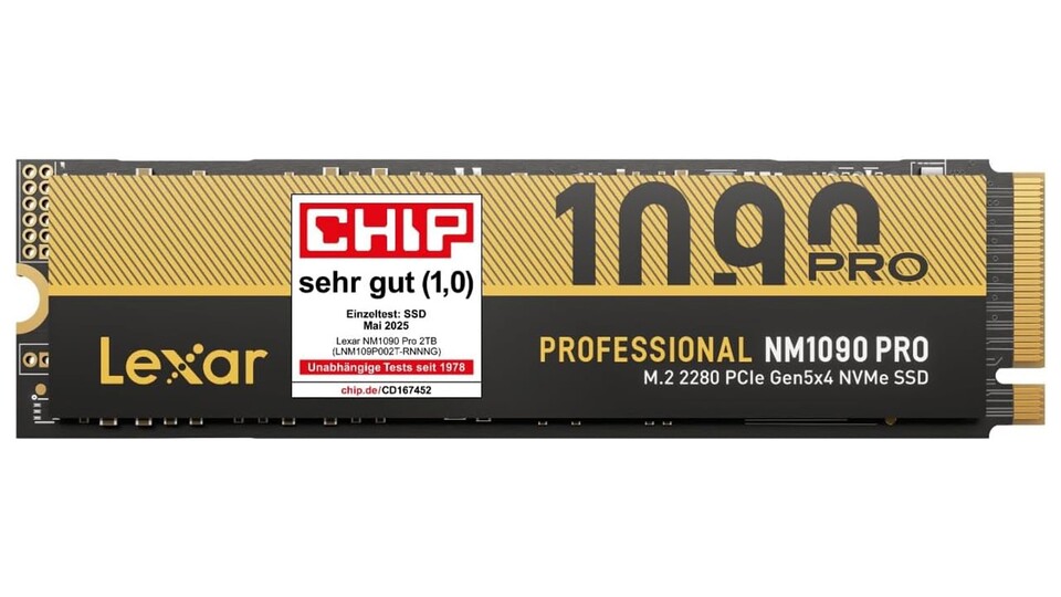 Die Lexar NM1090 Pro kommt bei der Fachpresse hervorragend weg – und ist jetzt im Prime-Day-Angebot deutlich günstiger erhältlich.