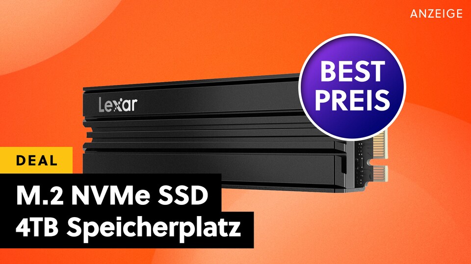 Schnappt euch die Lexar NM790 NVMe SSD mit 4TB am günstigsten bei Mindfactory.