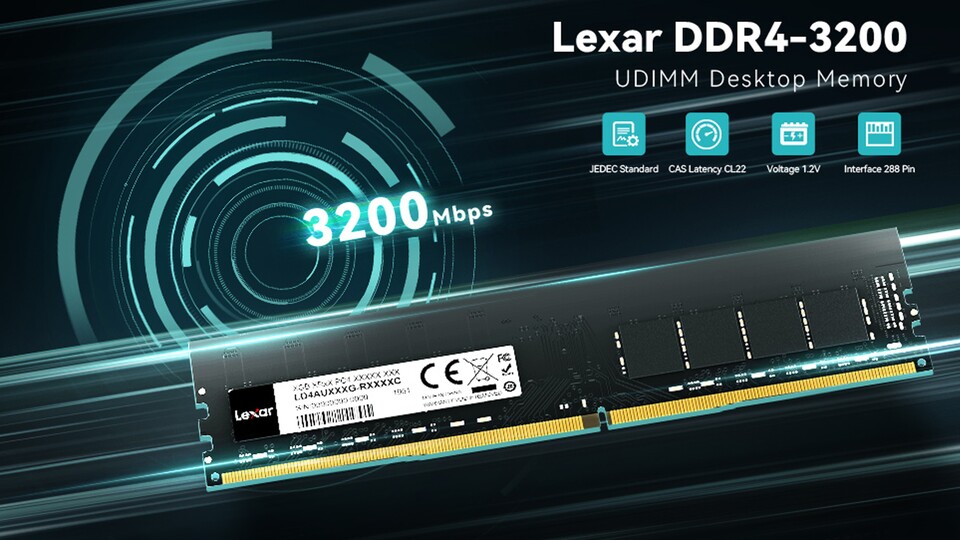 Lexar bietet noch vergleichsweise günstigen Arbeitsspeicher an.