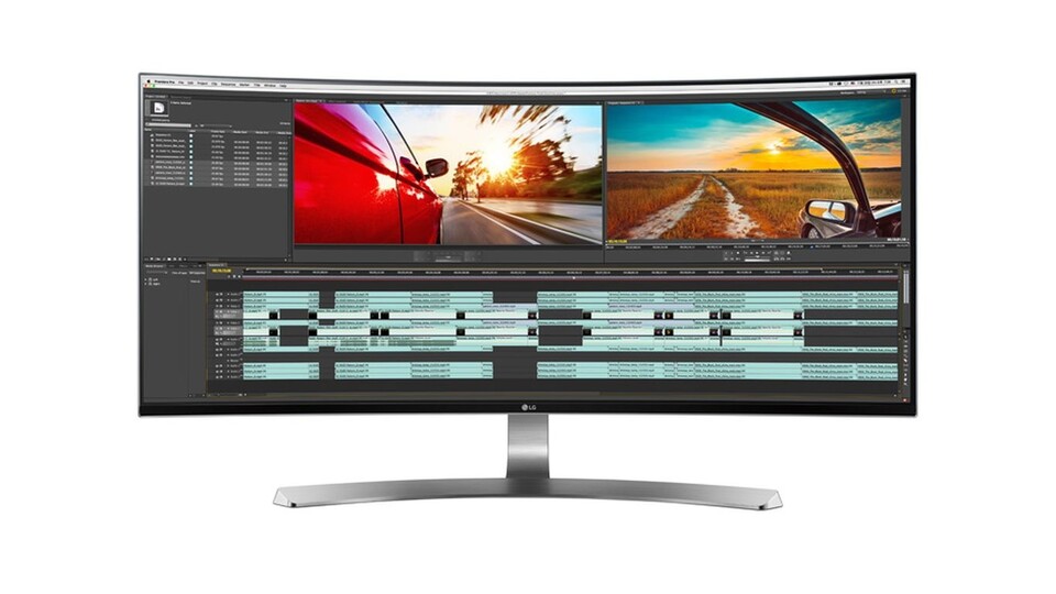 Der LG 34UC98-W bietet neben einem Curved-IPS-Panel mit hoher Auflösung auch einen Thunderbolt-Anschluss.