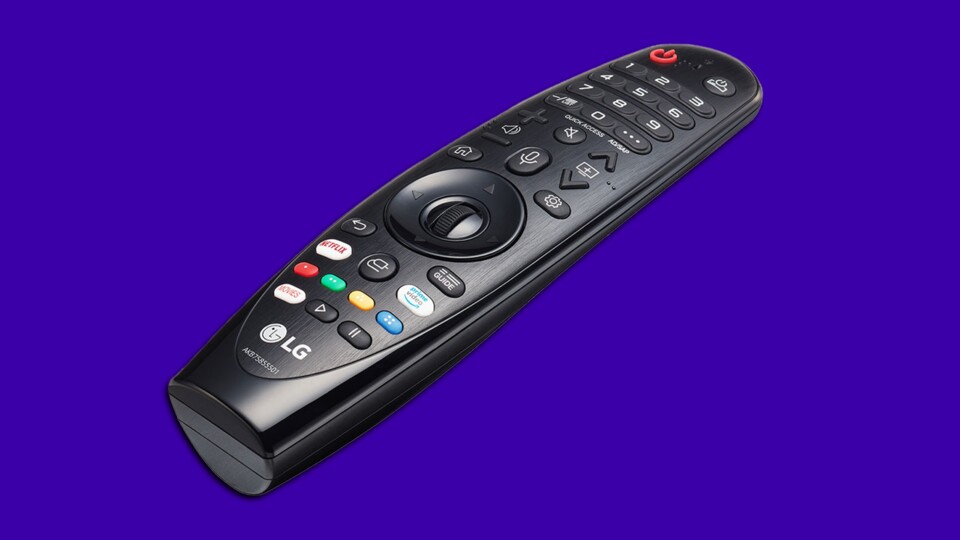 Zugegeben: Auch die Magic Remote kommt nicht ohne zig Buttons aus. (Bild: LG)