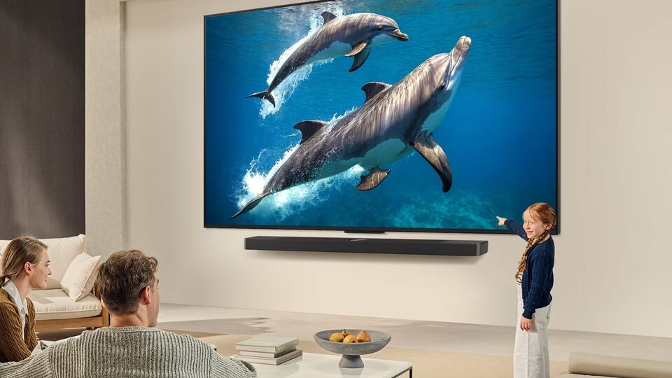 Für einen 86-Zoller braucht man viel Platz, dafür ist das Bild auch echt beeindruckend!