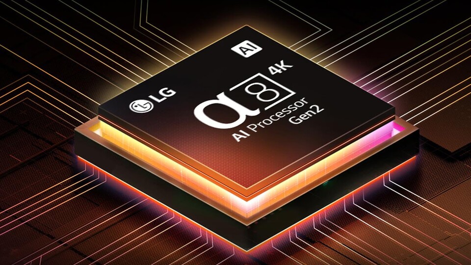 In dem 4K-TV steckt einer von LGs modernsten KI-Chips.