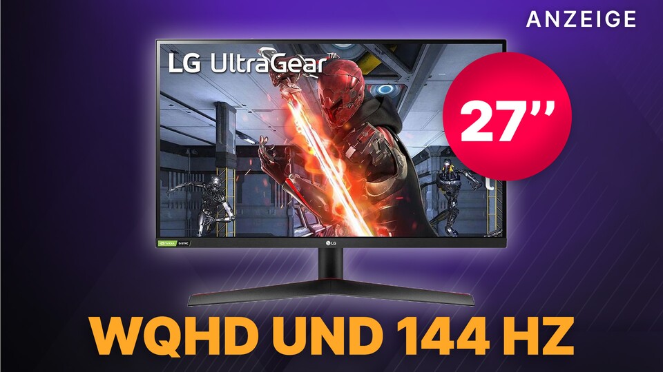 Ein guter und günstiger WQHD Gaming Monitor: der LG UltraGear 27GN800P-B.