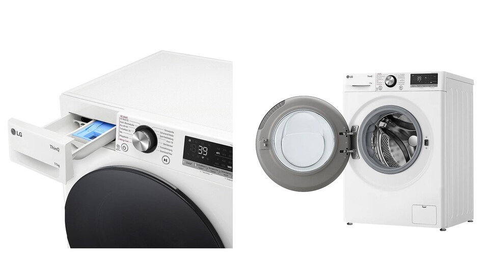 Mit 11 kg Kapazität ermöglicht die LG F4WR701Y Serie 7 das Waschen größerer Ladungen in einer Runde, für einen effizienten Waschprozess.