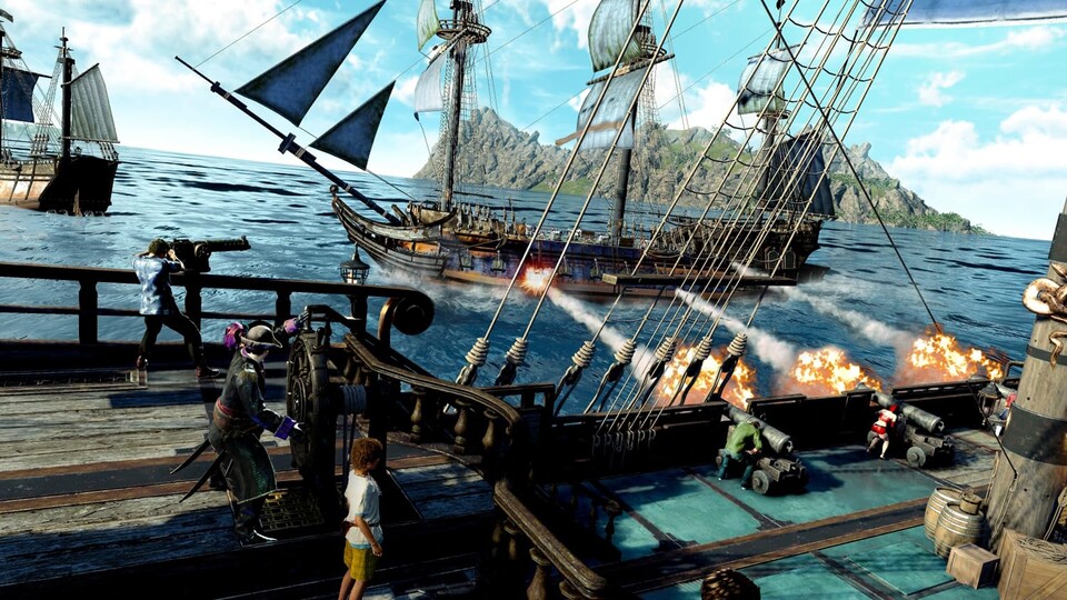 Da knallen die Kanonen: In Like a Dragon: Pirate Yakuza In Hawaii verbessert ihr euer Schiff, segelt in der Open World und entert was das Zeug hält!