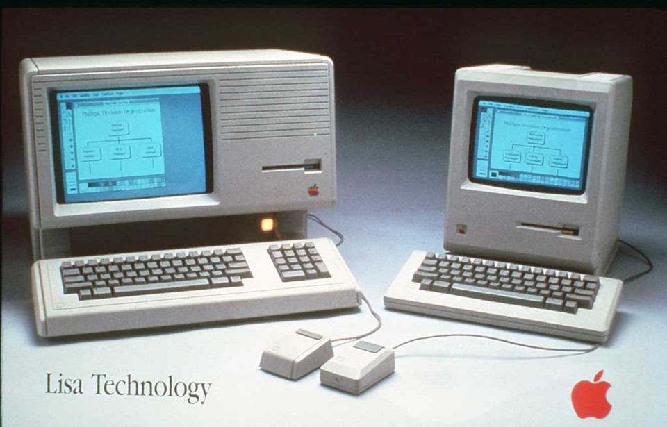 Der Lisa (links) und der Macintosh (rechts) werden zu Konkurrenten im eigenen Haus.
