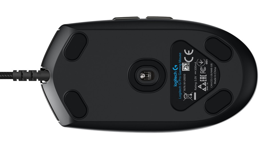 Logitech setzt bei der G Pro Gaming Maus auf den bereits aus anderen Logitech-Mäusen bekannten optischen Pixart PMW-3366-Sensor, der mit 200 bis 12.000 dpi auflöst.