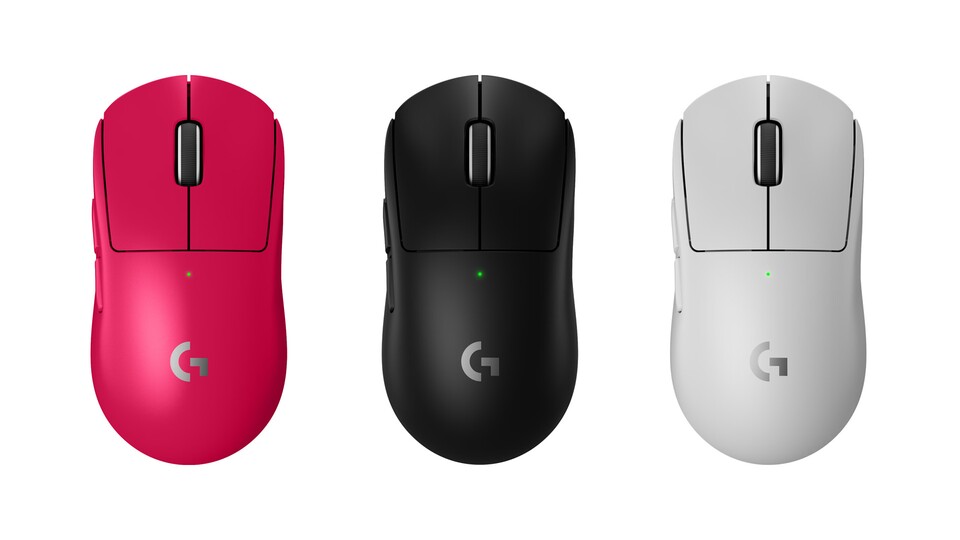 Die Logitech G PRO X Superlight 2 ist in Rosa, Schwarz und Weiß verfügbar.
