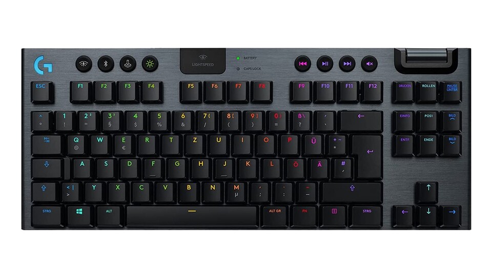 Kabellos + kompakt: Die Logitech G915 Gaming Tastatur im Tenkeyless-Format.