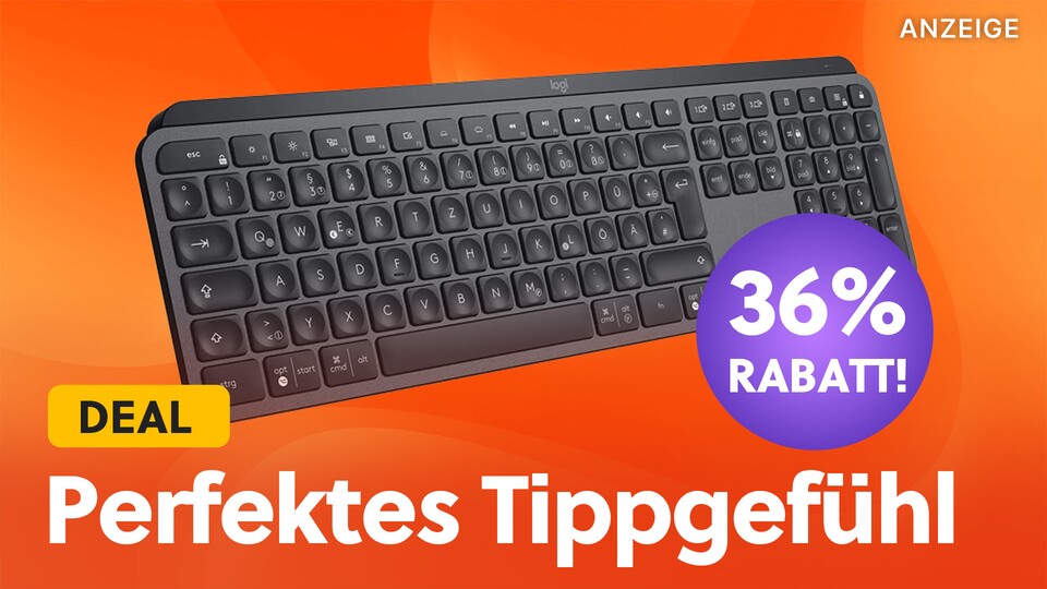 Jetzt mit fast 50€ Rabatt im Angebot bei Amazon: Die kabellose und ergonomische Logitech MX Keys-Tastatur.