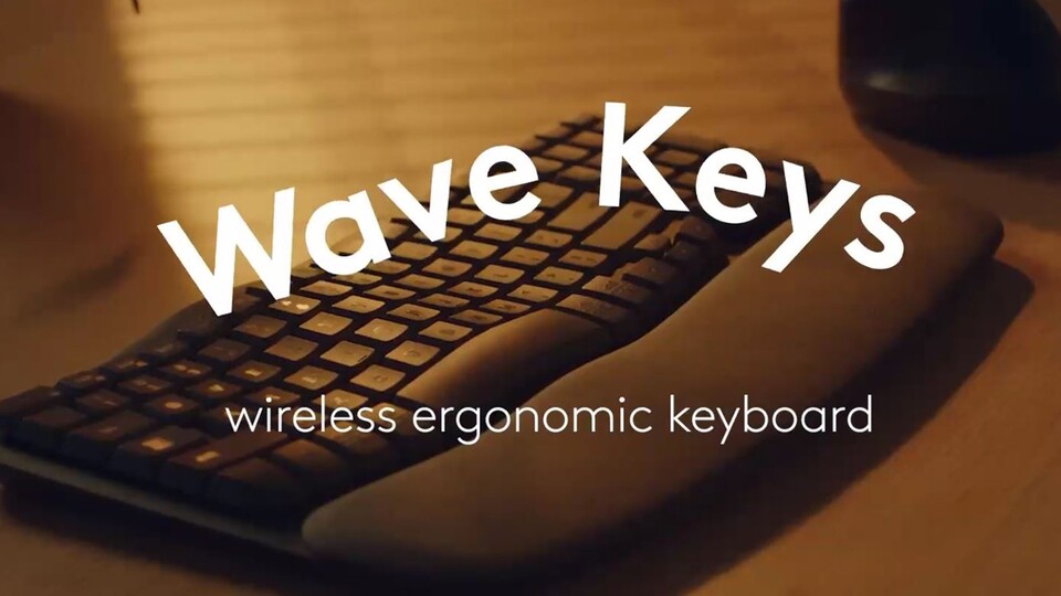 Logitech zeigt neue Wave Keys Tastatur für ergonomisches Schreiben