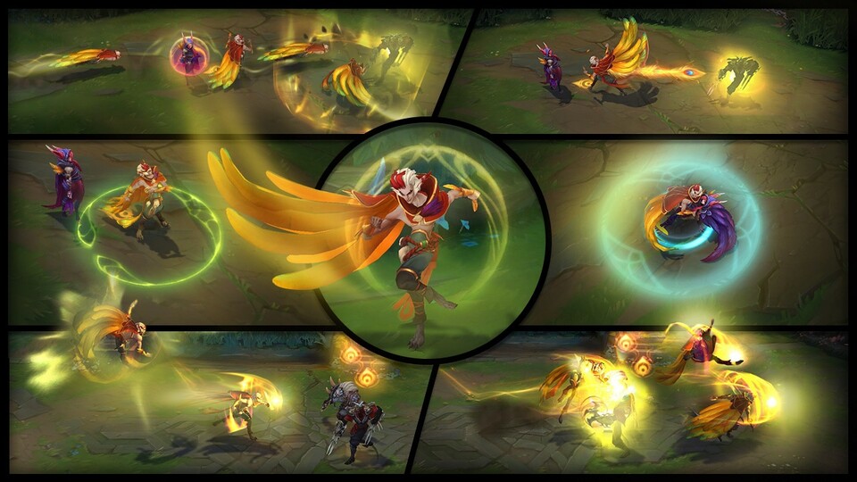 Der neue LoL-Champion Rakan in Aktion.