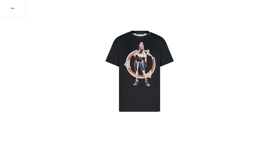 Das T-Shirt zeigt LoL-Champion Qiyana in ihrem Luis-Vuitton-Skin.
