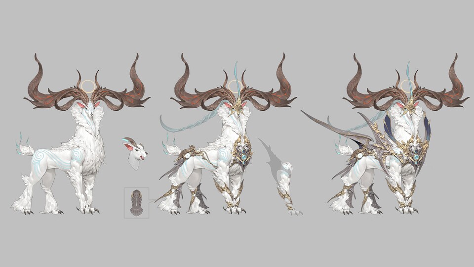 Ein weißer Hirsch mit mächtiger Rüstung: Argos ist der erste Abyss Raid Boss und konfrontiert euch in drei Phasen.