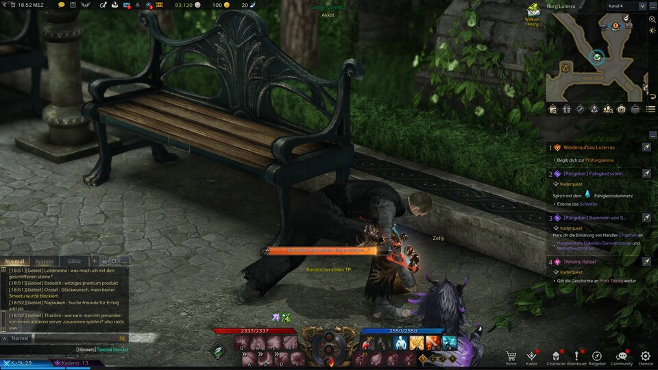 Ich habe eine Zutat gefunden. Natürlich MUSS ich sie einsammeln.