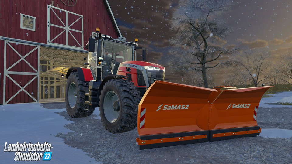 Freizeit? Als Landwirt gibt es für euch immer etwas zu tun. Zum Beispiel Schnee schieben auf eurem Hof.