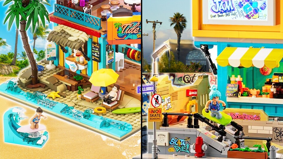 Skaten und Surfen: Bei schönem Wetter wollen viele aufs Brett, aber wird es der Strand oder die Stadt? (Bildquelle: Lumibricks)