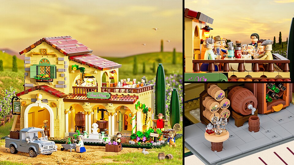 Bei Lumibricks kommt der Vibe eines toskanischen Sommerabends so gut rüber, dass ich schon richtig Lust auf ein Glas Wein habe.