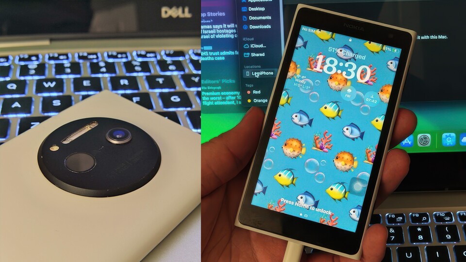 Hier seht ihr, dass der Home-Button mit integrierten Fingerabdrucksensor auf die Rückseite verlegt wurde. (Bildquelle: OceanDepth95028 über Reddit)