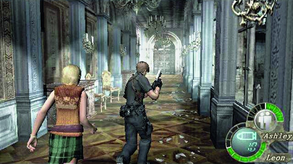 Resident Evil 4 auf dem Nintendo Gamecube: hübsche Lichteffekte tragen zur Atmosphäre bei.