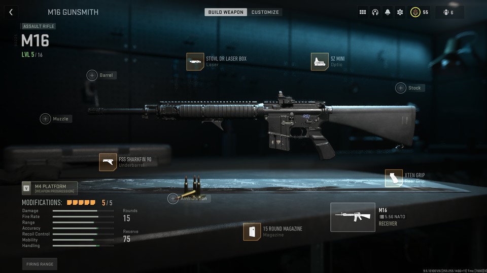 Hier seht ihr die M16 von Modern Warfare 2 in all ihrer Pracht und angeblichen Nutzlosigkeit.