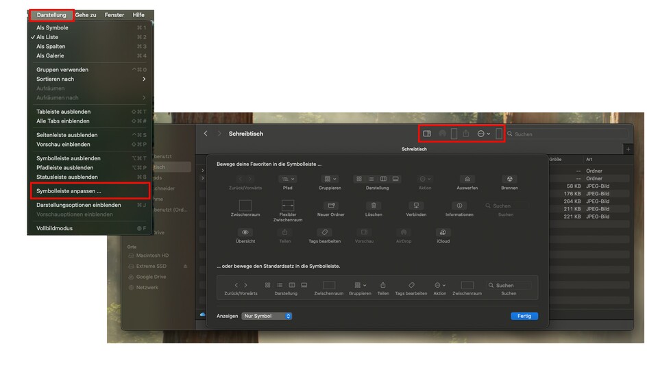Apple lässt euch in diversen Apps die Symbolleiste anpassen, auch in Safari.