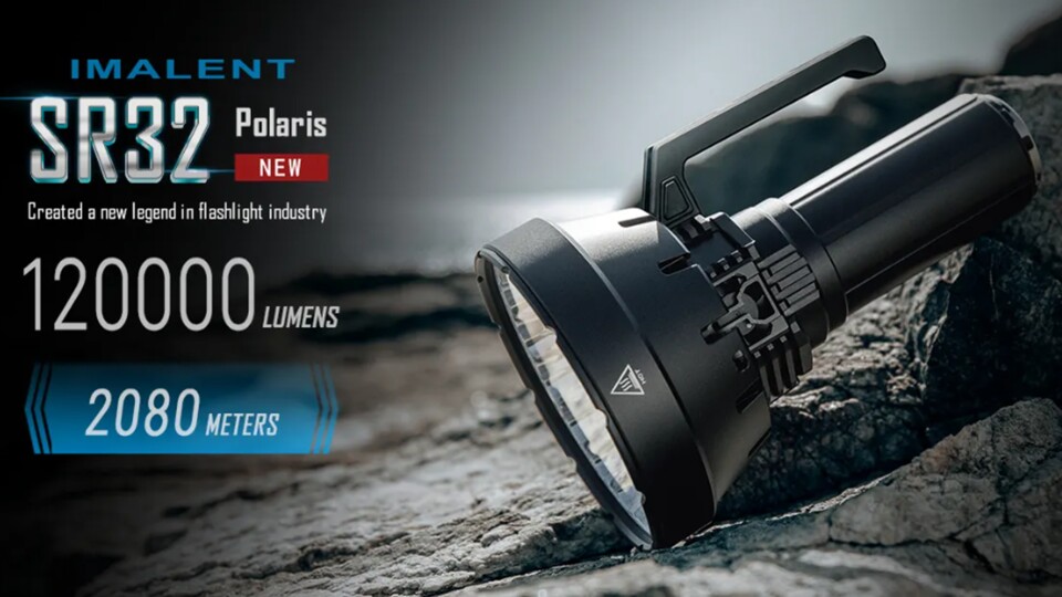 Dergestalt wird die 120.000-Lumen-starke Taschenlampe auf der Webseite des Hersteller angepriesen.