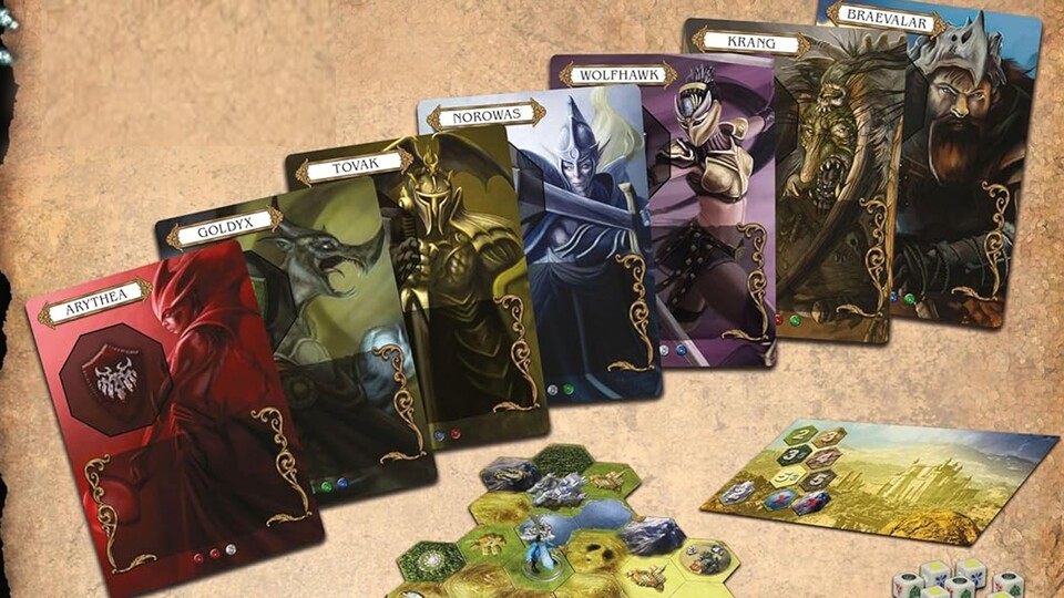 Die beiliegenden Spielkarten sind wunderschön und stilistisch passend zu dem fesselnden Fantasy-Setting.