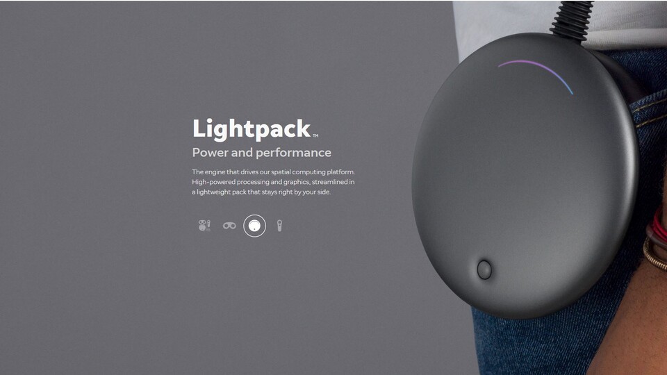 Das sogenannte Lightpack beinhaltet einen kleinen Computer als Steuerungseinheit für die Magic Leap One.