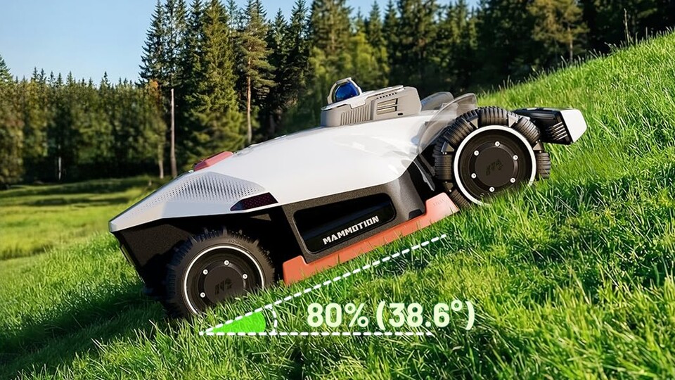 Der Mammotion LUBA 3 AWD ist ohne Zweifel einer der besten Mähroboter auf dem Markt. Und dank Allrad ein Klettermeister.