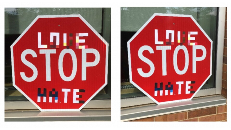 Das manipulierte Stoppschild wird als Geschwindigkeitsbegrenzung interpretiert. (Bildquelle: Caranddriver.com)