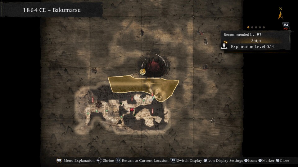 Nach und nach erkunde ich verschiedene Gebiete und decke die Karte einer Epoche auf.