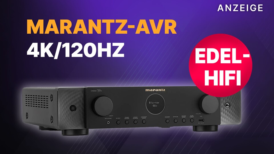 Der Marantz Cinema 70S AV-Receiver macht wirklich unglaublichen HiFi-Sound. 4K120Hz oder gar 8K sind möglich, technisch ist es also topmodern.