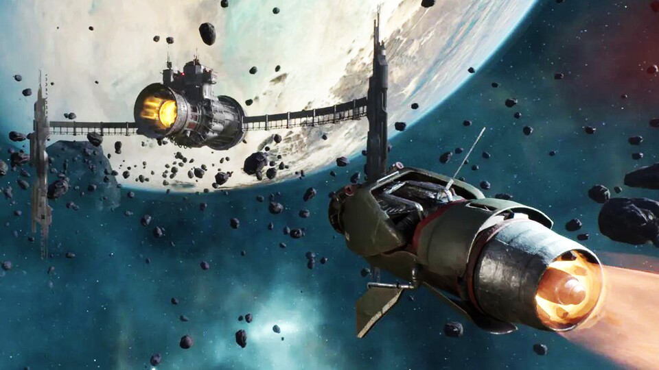 Im Hardcore-Shooter Marauder überfallen die Spieler Raumstationen und verlassene Schlachtschiffe.