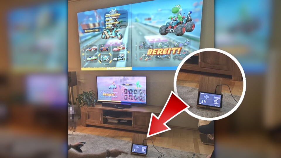 Im direkten Vergleich wirken die unterschiedlichen Bildschirmgrößen noch absurder. (Bildquelle: GameStar Tech)